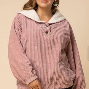 Pink entro pull over NWT